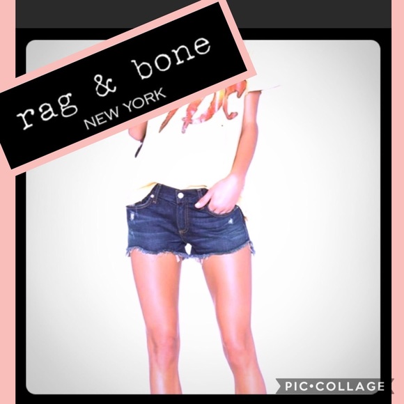 NWT Rag & Bone Dark Cutoff Shorts, Doris, sz 27. - Picture 3 of 7